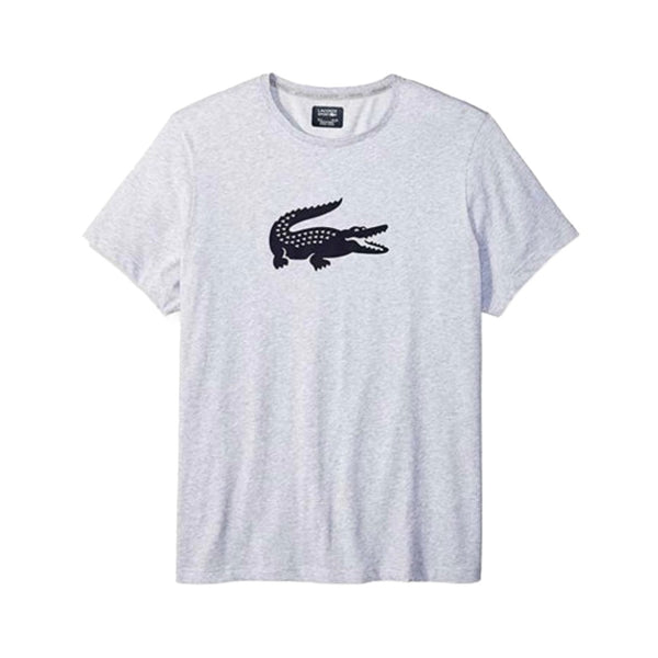 Lacoste Men's Sport Short Sleeve Ultra Dry Croc Graphic T-Shirt / Deep-Silver-Chinenavy-Blue