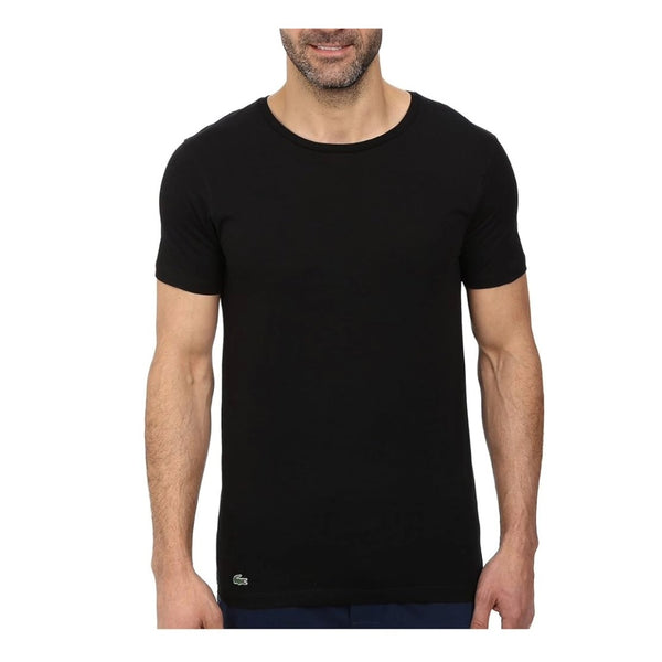 Set of Lacoste men’s crew-neck undershirts made from soft cotton, featuring short sleeves and a regular fit for everyday comfort and layering.