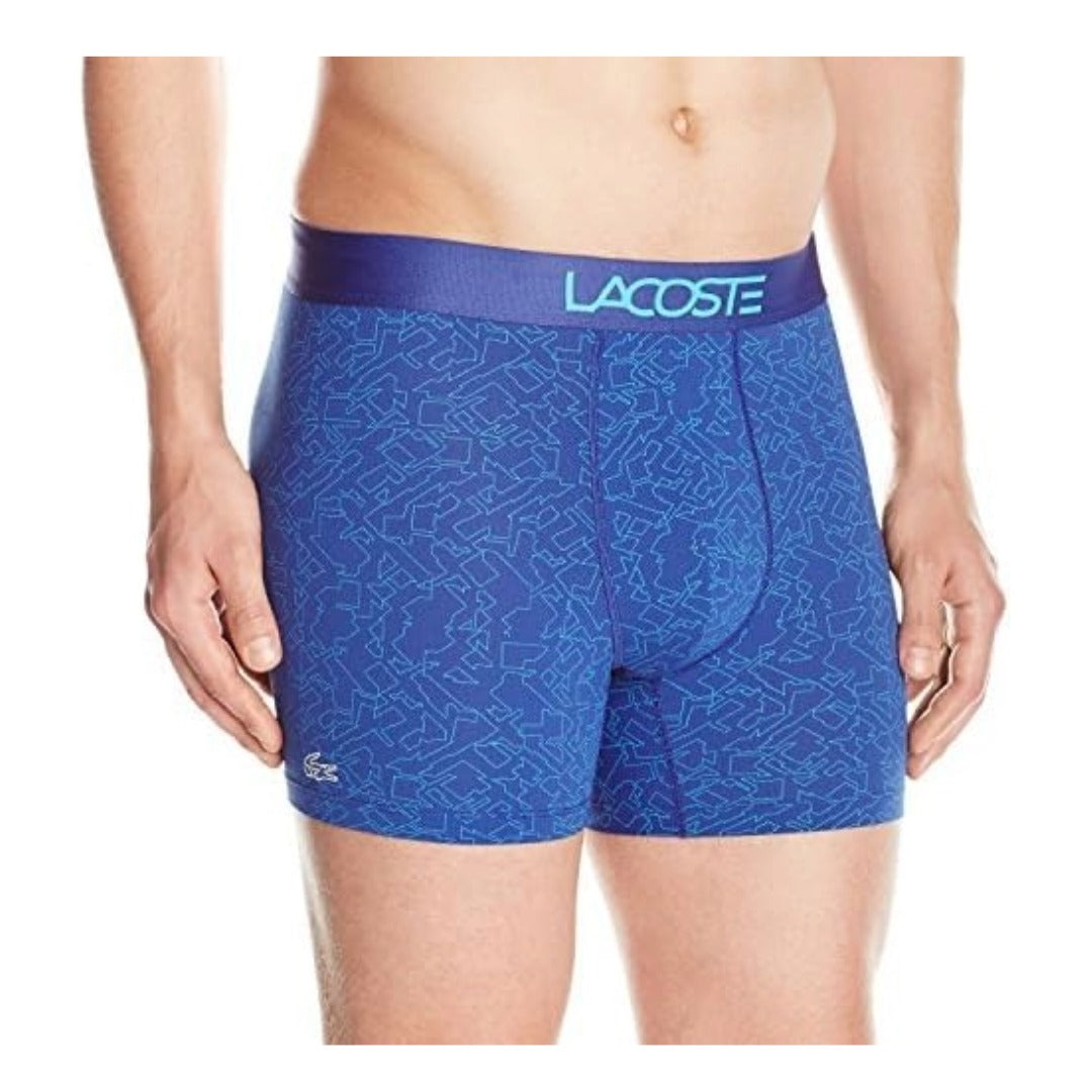 Lacoste men’s athletic boxer briefs featuring a fitted design, stretch fabric, and logo waistband for performance and everyday comfort.