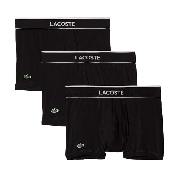 Lacoste Men's Underwear Cotton Stretch Trunks 3 Pack