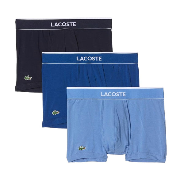 Lacoste Men's Underwear Cotton Stretch Trunks 3 Pack