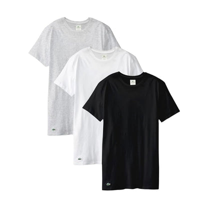 Lacoste Men's Cotton Crew-Neck T-Shirt Undershirt 3 Pack