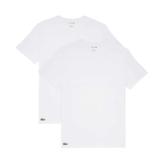 Set of Lacoste men’s V-neck undershirts made from soft cotton, featuring short sleeves and a regular fit for comfortable everyday layering.