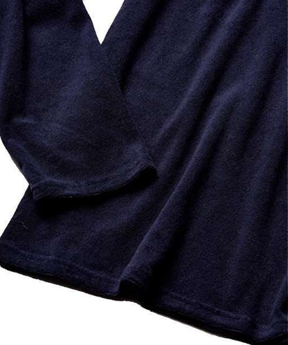 Lacoste Men's Long Sleeve Crewneck Shower Terry Pullover Lounge Sweatshirt (Night Sky Blue)