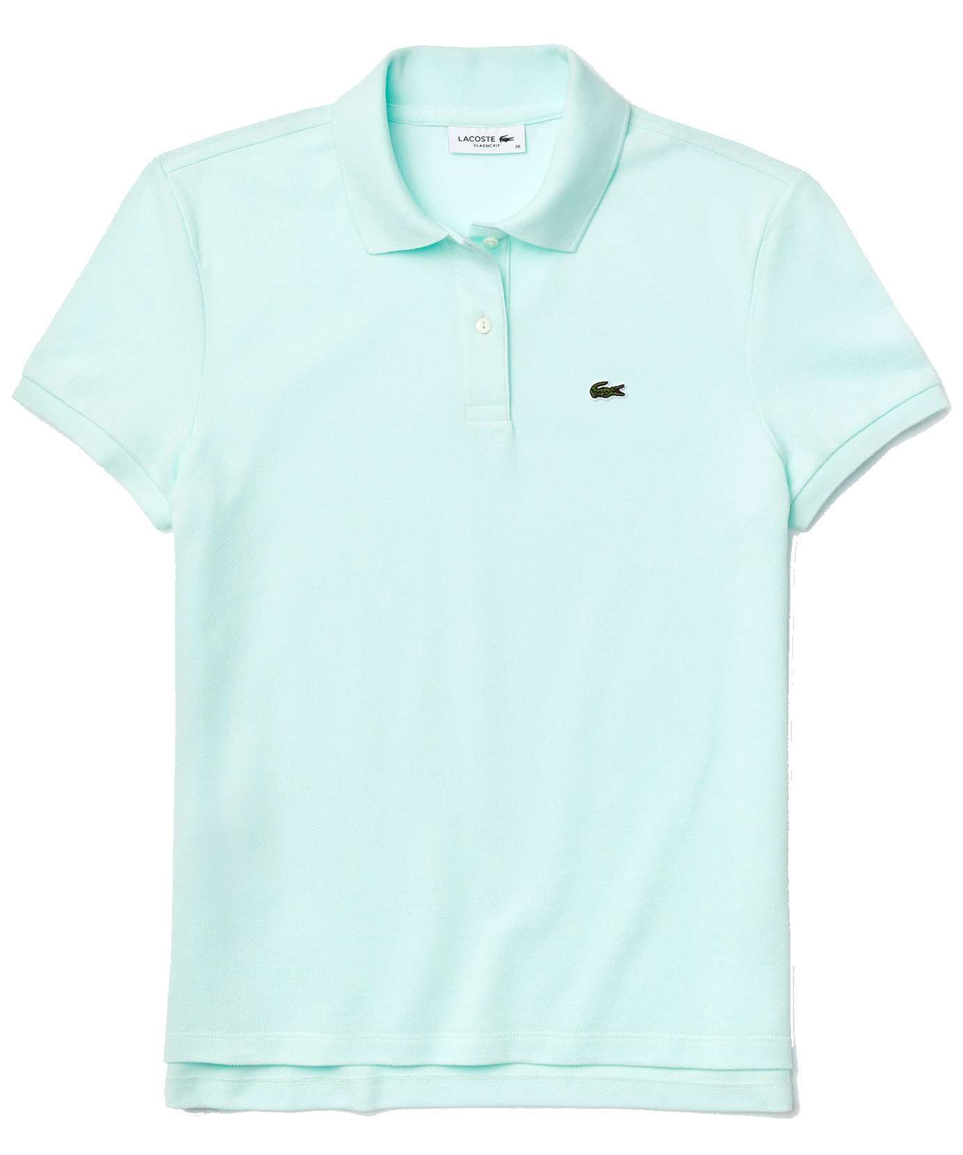 Lacoste Women's Classic Fit Soft Cotton Petit Piqué Polo (Rill Light Blue)