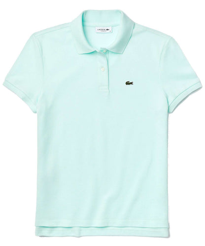 Lacoste Women's Classic Fit Soft Cotton Petit Piqué Polo (Rill Light Blue)