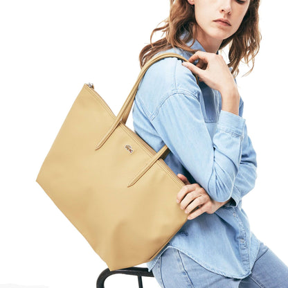 Lacoste Women's L.12.12 Concept Zip Tote Bag (High Risk Red)