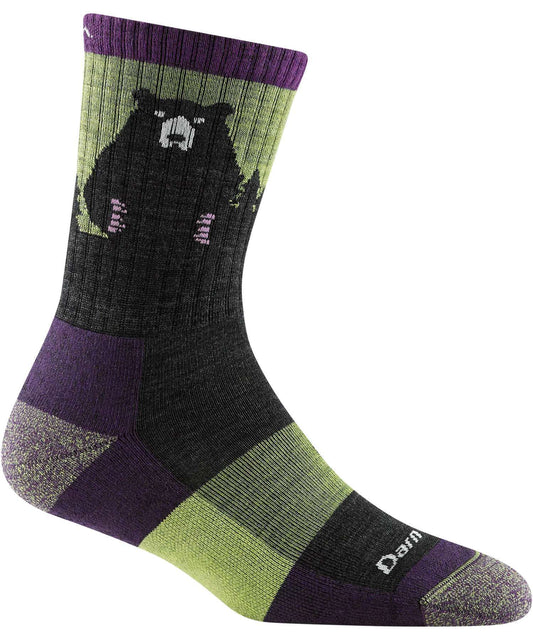 Darn Tough Women's Bear Town Micro Crew Lightweight Hiking Sock - Lime (1970-C Lime 0722)