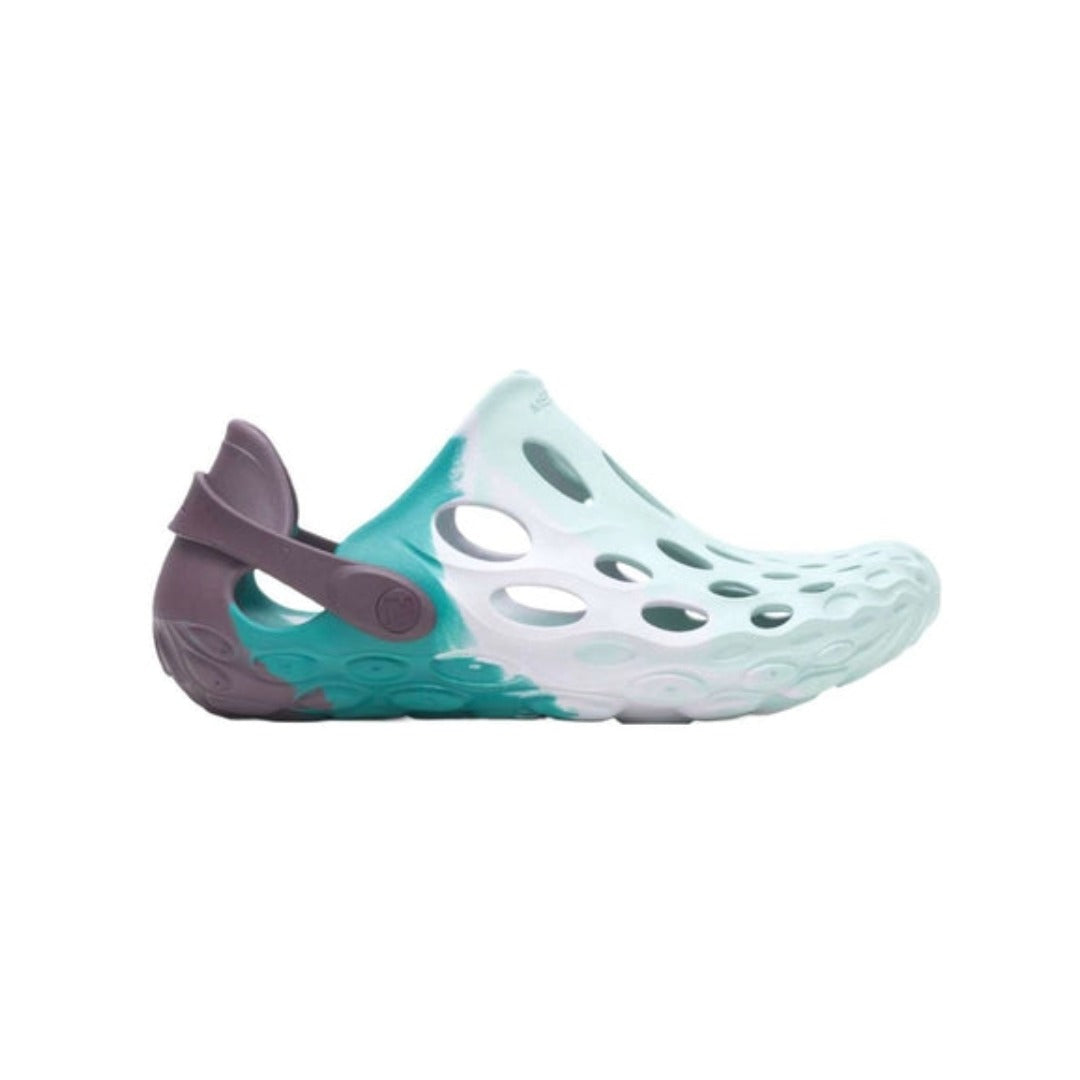 Women’s lightweight molded water shoes featuring a slip-on design, ventilation and drainage ports, contoured cushioned footbed, flexible construction, and durable traction outsole for beach, boating, camping, and water activities