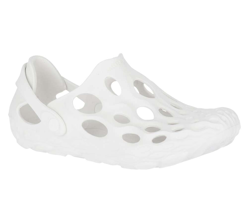 Women’s lightweight molded water shoes featuring a slip-on design, ventilation and drainage ports, contoured cushioned footbed, flexible construction, and durable traction outsole for beach, boating, camping, and water activities