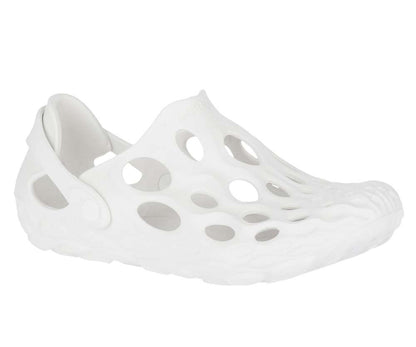 Women’s lightweight molded water shoes featuring a slip-on design, ventilation and drainage ports, contoured cushioned footbed, flexible construction, and durable traction outsole for beach, boating, camping, and water activities
