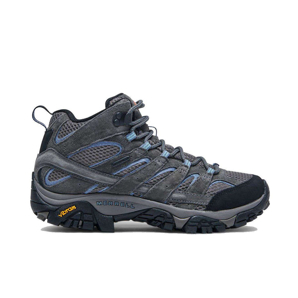 Women’s mid-height waterproof hiking boots featuring a durable leather and mesh upper, lace-up closure, padded collar, supportive footbed, cushioned midsole, protective toe cap, and rugged rubber outsole with multi-directional lugs for hiking and outdoor adventures