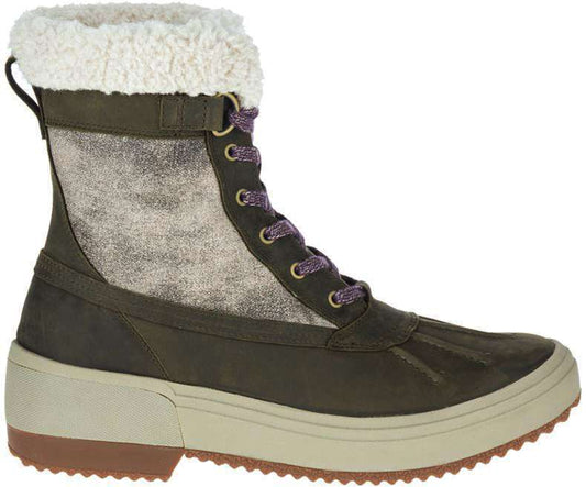 Merrell Women's Haven Mid Lace Polar Waterproof Boots - Olive J001862