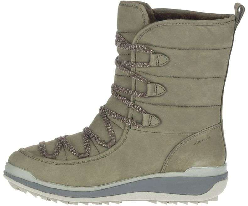 Merrell Women's Snowcreek Cozy Leather Polar Waterproof - Olive J002212