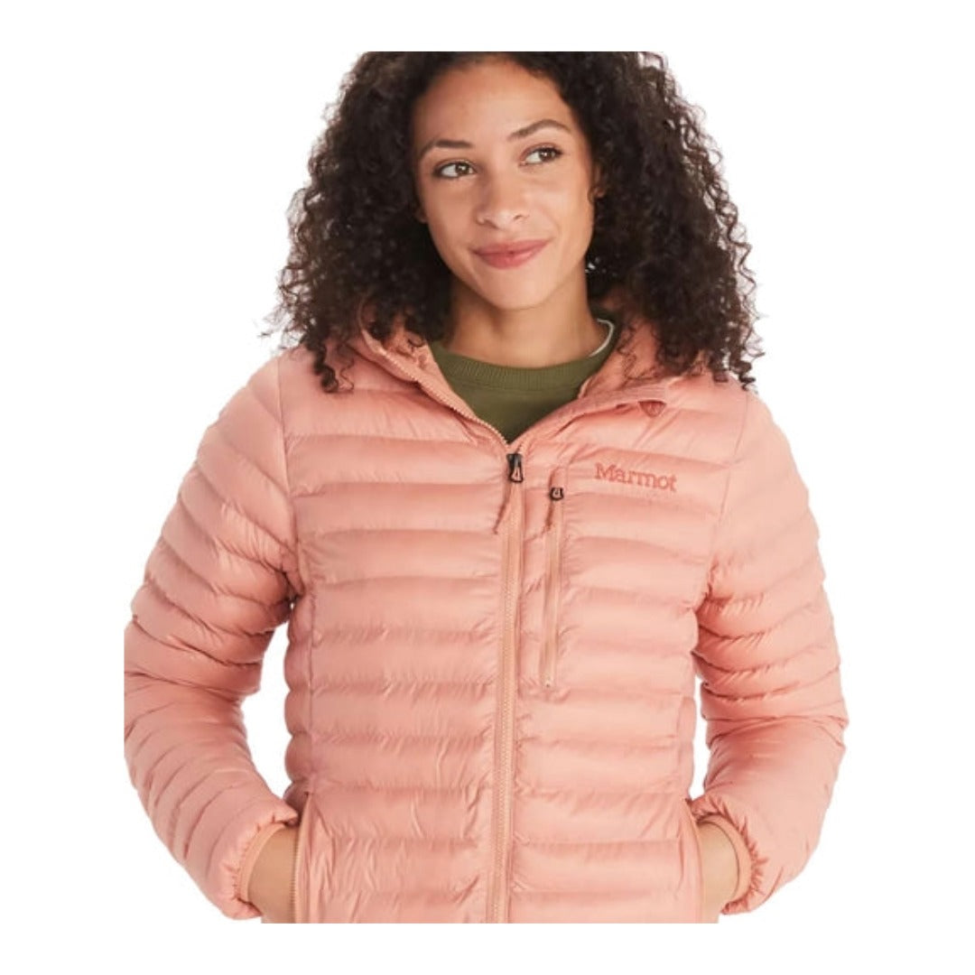 Marmot Women's Echo Featherless Long Jacket - Rose Gold Shiny