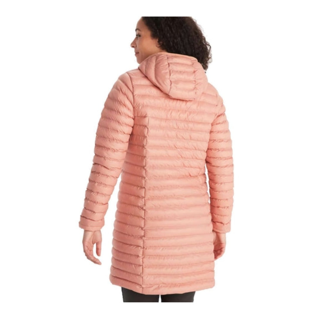 Marmot Women's Echo Featherless Long Jacket - Rose Gold Shiny