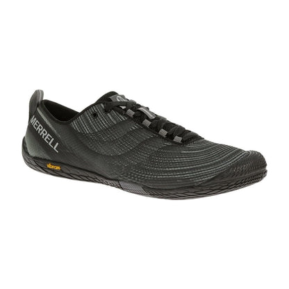 Men's minimalist trail running shoes featuring a breathable mesh and synthetic upper, low-profile flexible construction, lace-up closure, and durable lugged outsole
