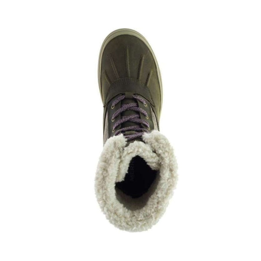 Merrell Women's Haven Mid Lace Polar Waterproof Boots - Olive