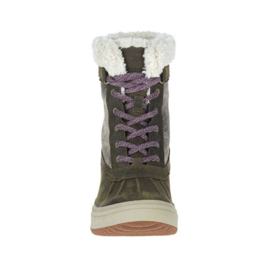 Merrell Women's Haven Mid Lace Polar Waterproof Boots - Olive