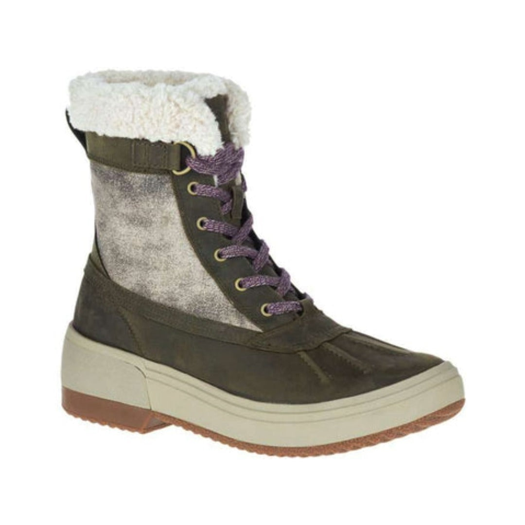 Merrell Women's Haven Mid Lace Polar Waterproof Boots - Olive