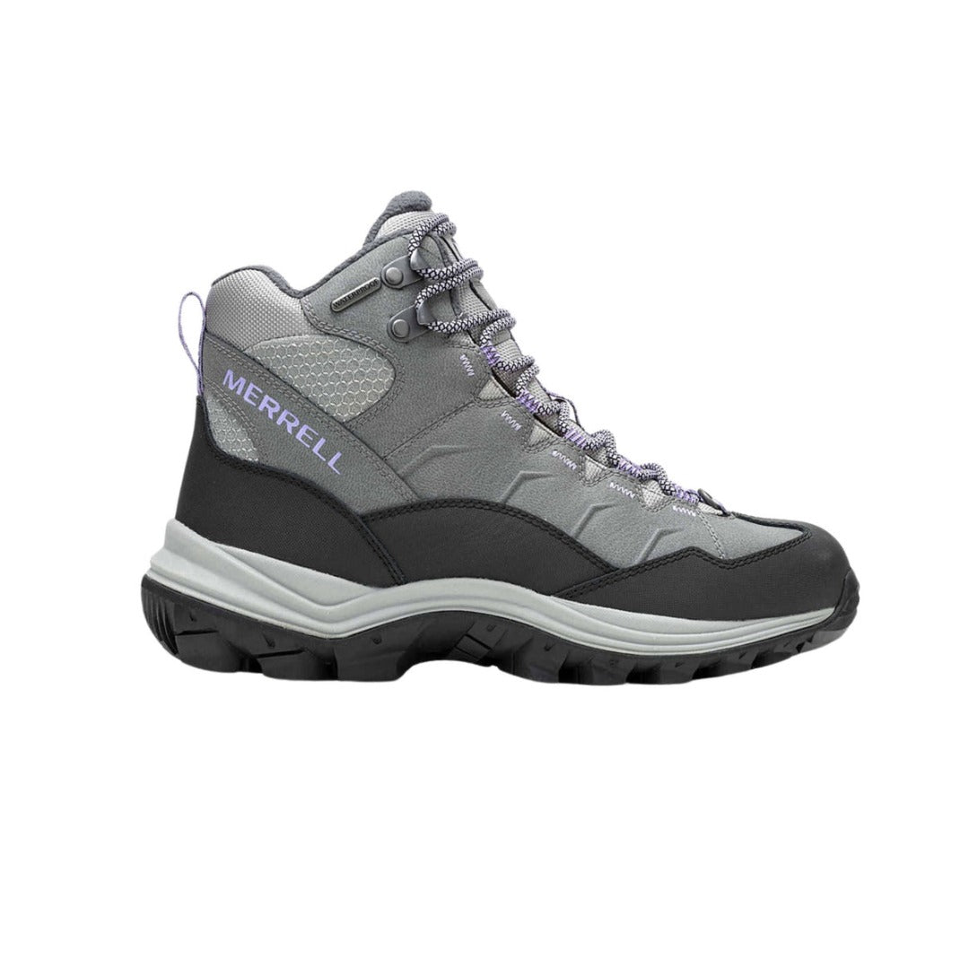 Women's mid-height waterproof winter boots with an insulated lining, durable upper, lace-up closure, cushioned midsole, and traction outsole.