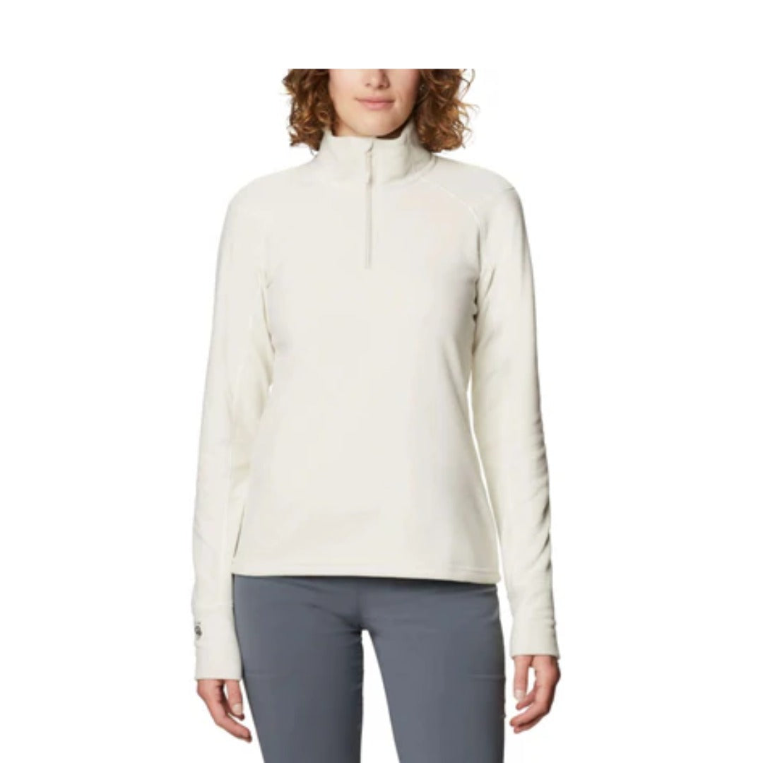Mountain Hardwear Women's Microchill 2.0 Zip Pullover- Stone