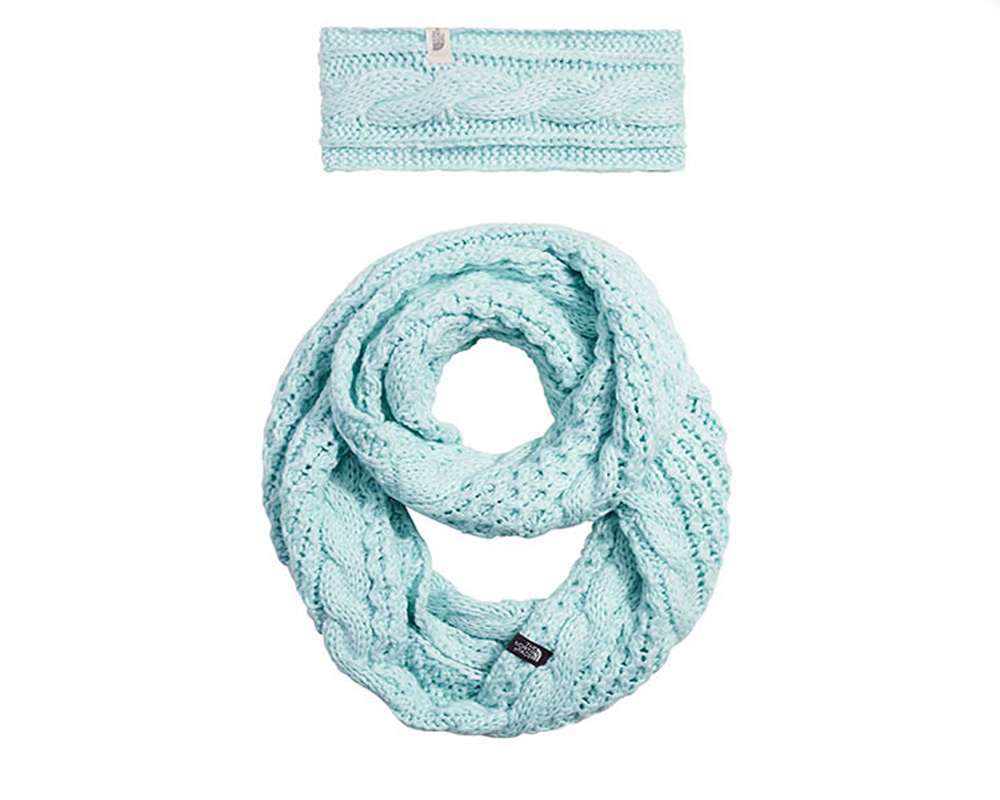 The North Face Cable Ear gear & Scarf Box Set #NF0A356DMBV TNF BLACK