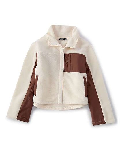 The North Face Girls’ Fleece Mashup Jacket, NF0A7UMIN3N, Gardenia White