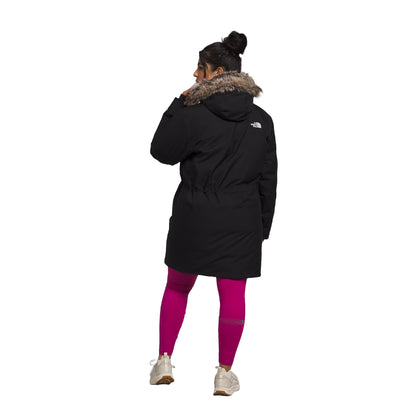 The North Face Women's Plus Size ARC Parka, lightweight waterproof jacket with a sleek design, perfect for rain and wind protection.