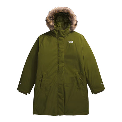 The North Face Women's Plus Size ARC Parka, lightweight waterproof jacket with a sleek design, perfect for rain and wind protection.