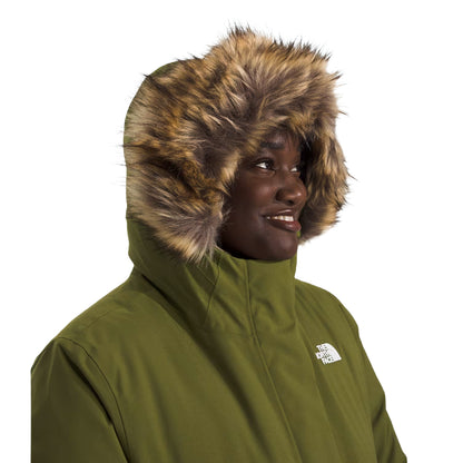 The North Face Women's Plus Size ARC Parka, lightweight waterproof jacket with a sleek design, perfect for rain and wind protection.