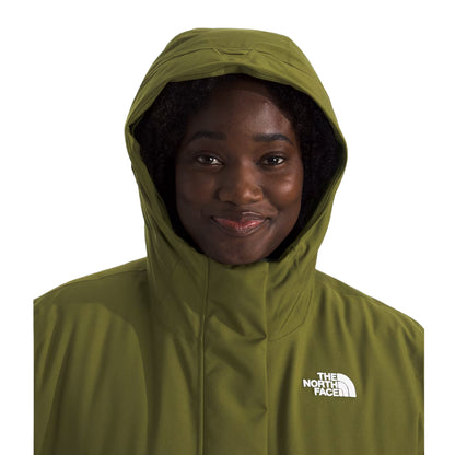 The North Face Women's Plus Size ARC Parka, lightweight waterproof jacket with a sleek design, perfect for rain and wind protection.