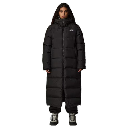 The North Face Women's Triple C Parka, long insulated winter coat with down fill, designed for warmth and style in cold weather.