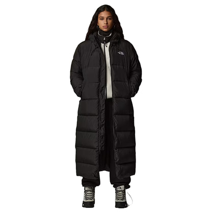 The North Face Women's Triple C Parka, long insulated winter coat with down fill, designed for warmth and style in cold weather.