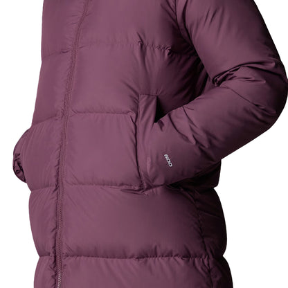 The North Face Women's Triple C Parka, long insulated winter coat with down fill, designed for warmth and style in cold weather.