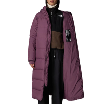 The North Face Women's Triple C Parka, long insulated winter coat with down fill, designed for warmth and style in cold weather.
