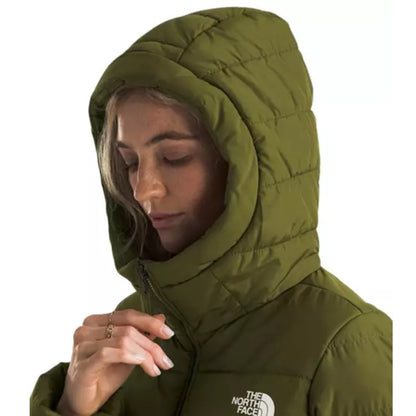The North Face Women's Aconcagua Parka, insulated with down and synthetic fill, offering lightweight warmth and water-repellent protection