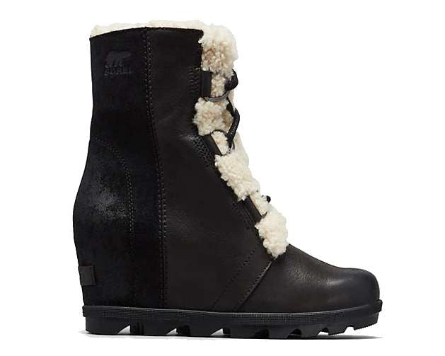 Joan of Arctic Wedge II Shearling Boot #NL3369-010 Blk
