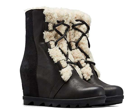 Joan of Arctic Wedge II Shearling Boot #NL3369-010 Blk