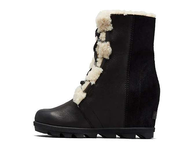 Joan of Arctic Wedge II Shearling Boot #NL3369-010 Blk