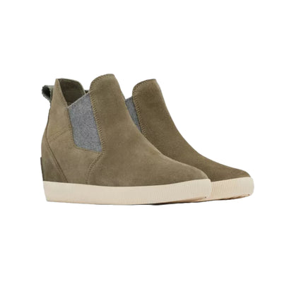 Sorel Women's Out N About Slip-On Wedge Boot in black with a stylish design and comfortable fit.