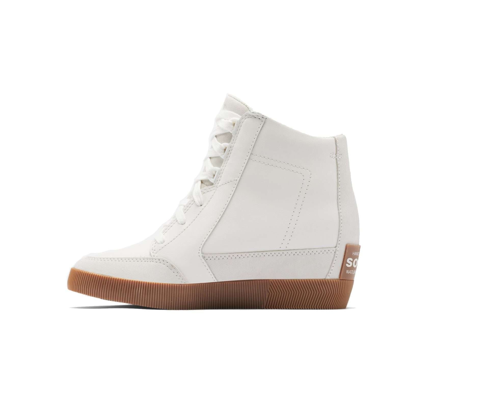 SOREL WOMEN'S OUT N ABOUT™ WEDGE BOOTIE, NL4913-125, Sea Salt -Gum 2