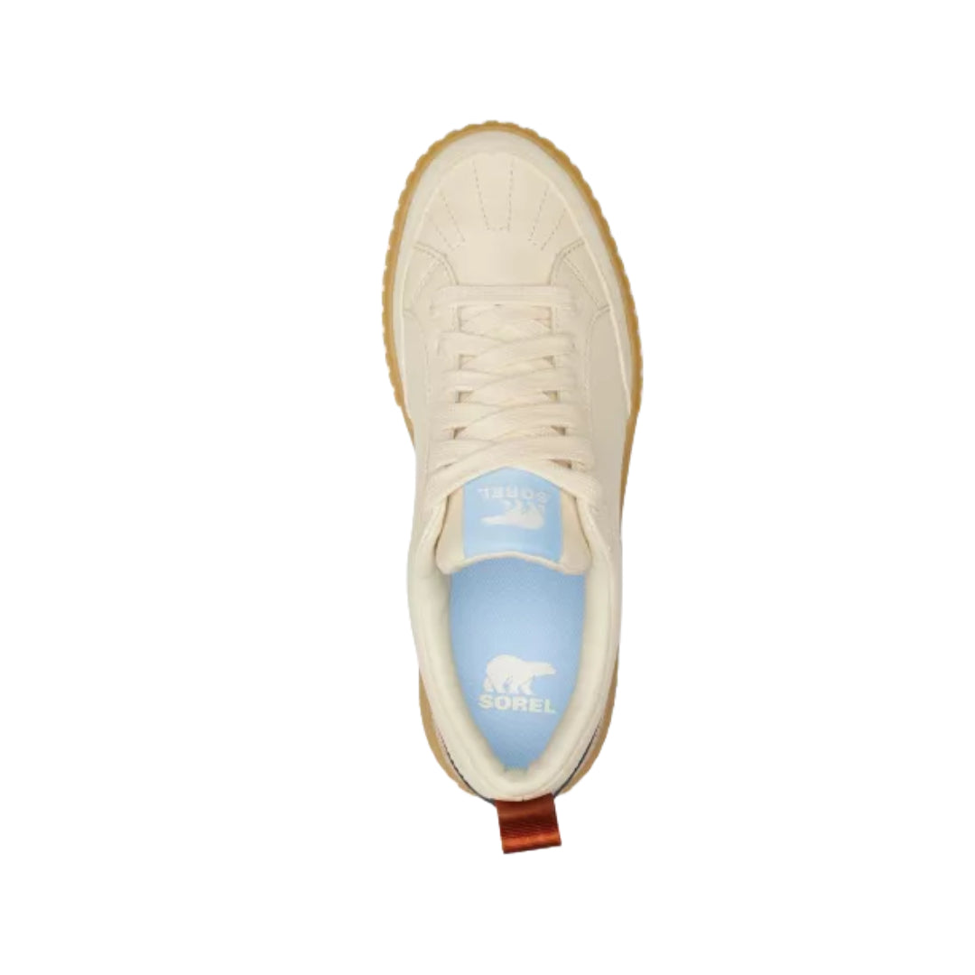 Sorel Ona Ave™ Women's Low Waterproof Sneaker in white, featuring a sleek design and waterproof construction.