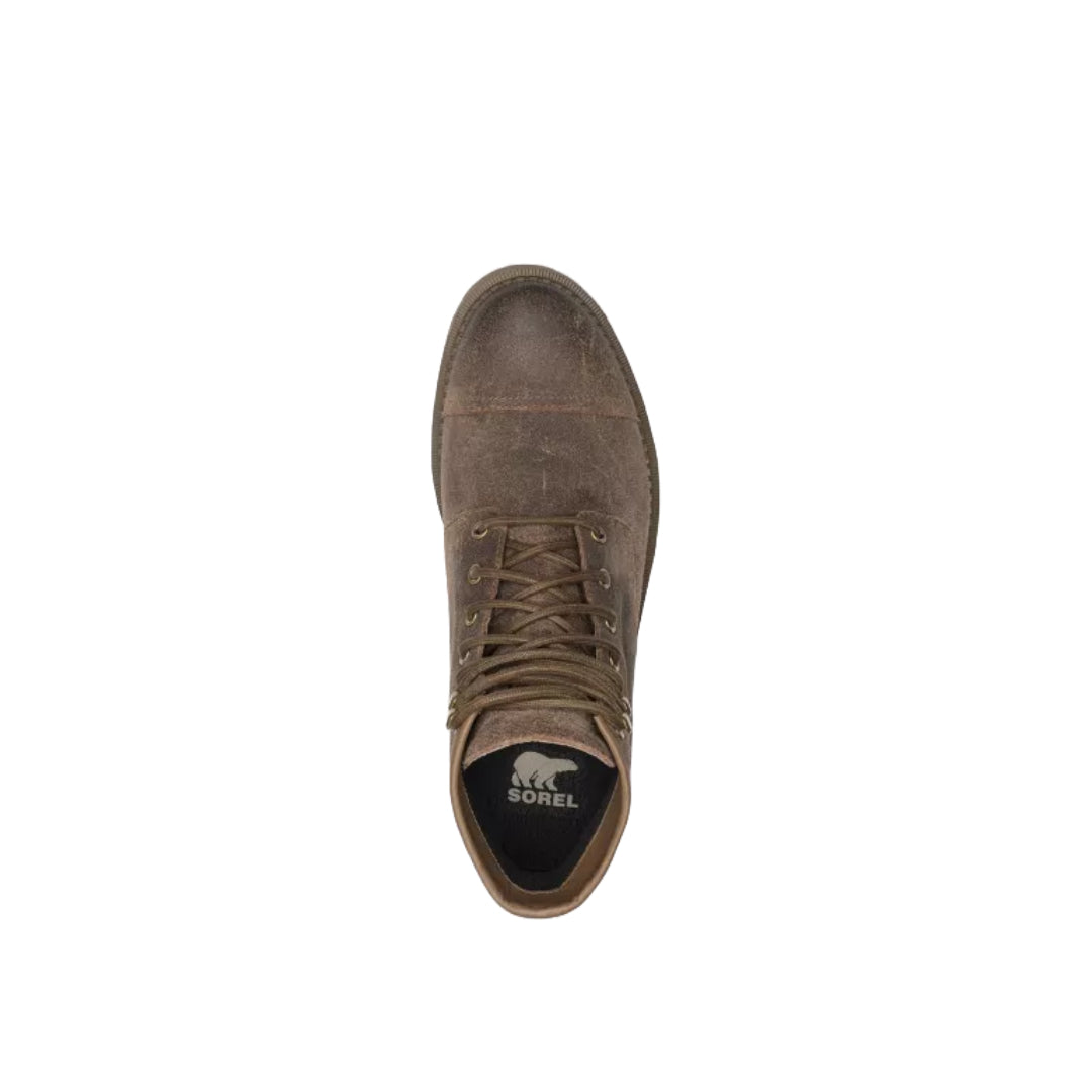 Sorel Men's Madson II Chore Waterproof Boot designed for durability and comfort with a sleek waterproof finish and rugged outsole.