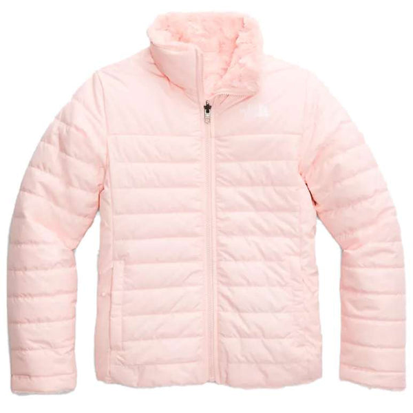 The North Face Girls' Mossbud Swirl Reversible Jacket (Pink Salt)