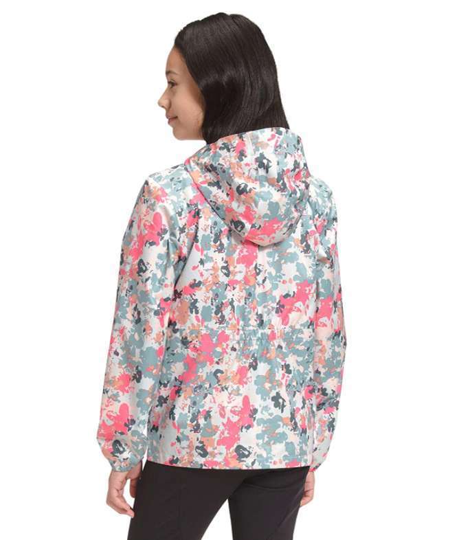 North Face Girls' Resolve Reflective Jacket #NF0A55LR0EA Tourmaline Blue Multi Floral Camo Print