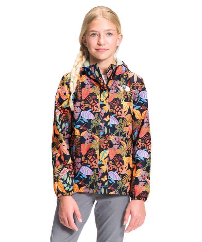 North Face Girls' Resolve Reflective Jacket #NF0A55LR0PE Aviator Navy Lone Wanderer Print
