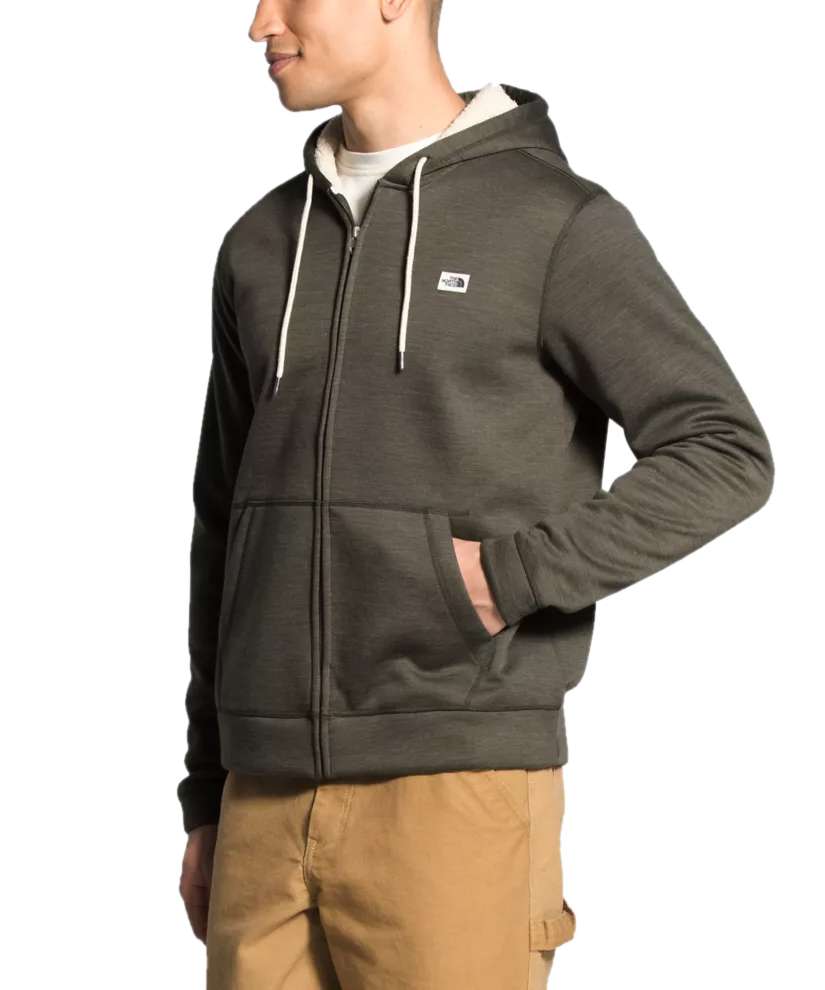 The North Face Men's Sherpa Patrol Full Zip Hoodie (New Taupe Green White Heather)