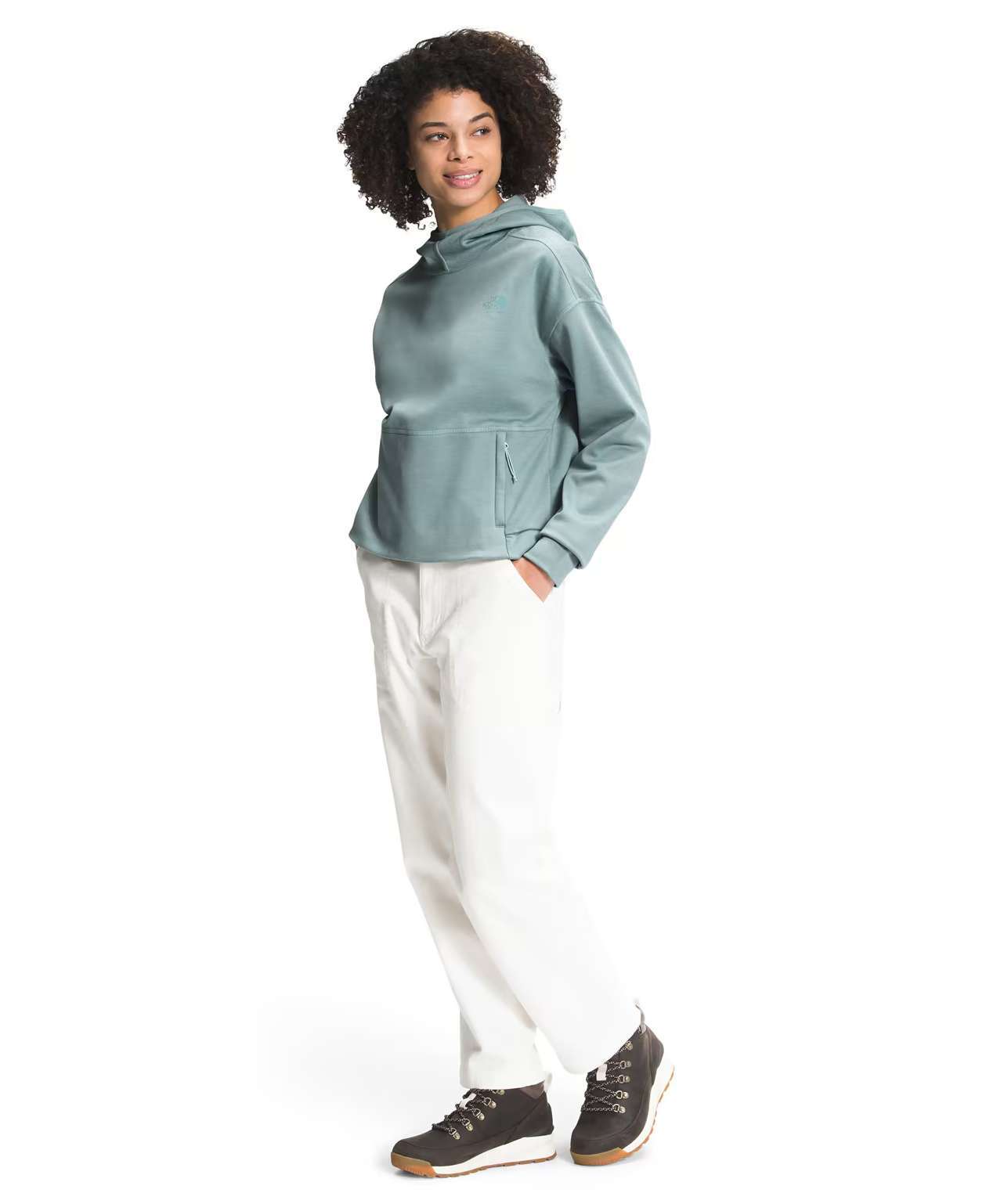 North Face Women's Canyonlands Pullover Crop #NF0A5GC90LL Silver Blue Heather