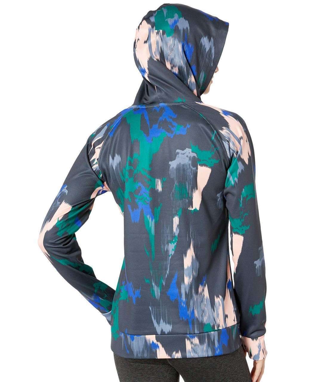 The North Face Women's Fave Half Dome Pullover Hoodie AZTEC BLUE CT GEODE PRINT/MINT BLUE